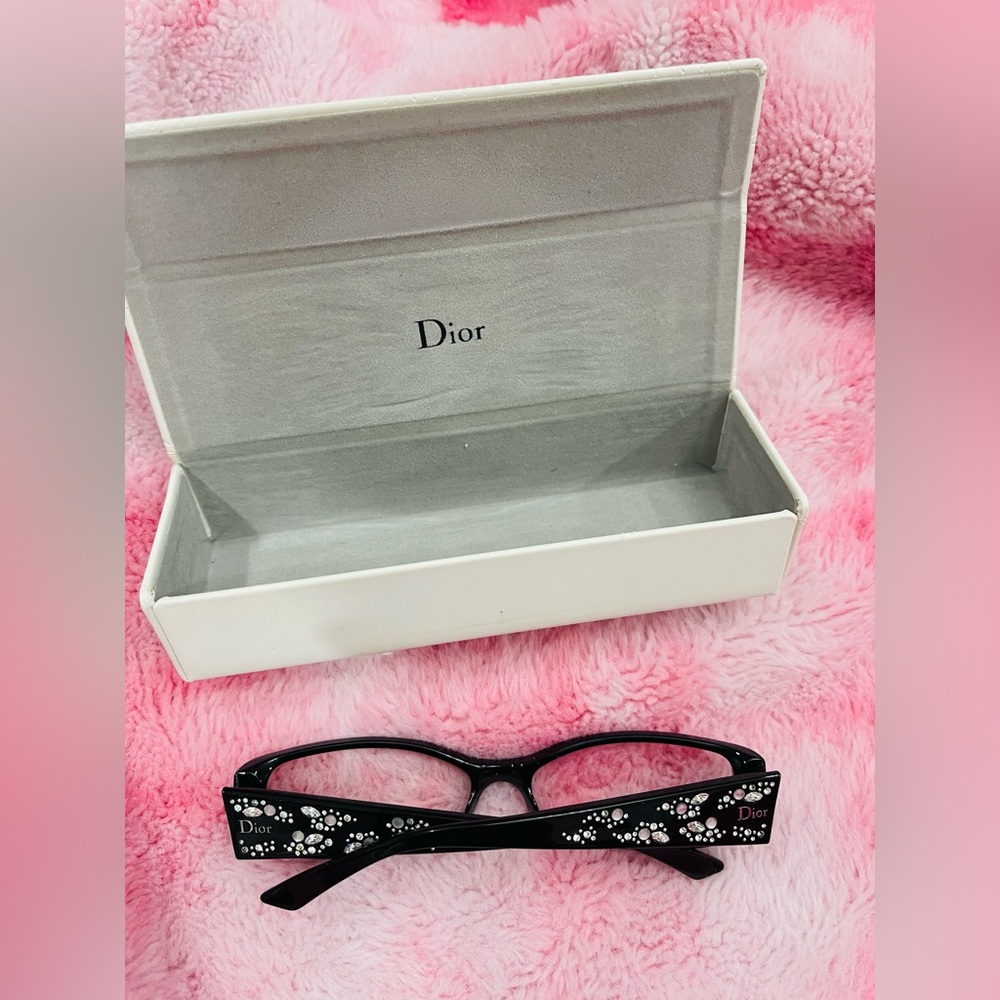 NWOT Christian Dior women’s eyeglasses eyewear beautiful fancy 🎁 black birthday - Picture 8 of 8